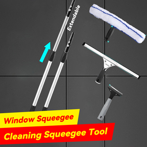 <span class=keywords><strong>Fournisseur</strong></span> d'usine – Outil <span class=keywords><strong>de</strong></span> <span class=keywords><strong>nettoyage</strong></span> <span class=keywords><strong>de</strong></span> vitres noir 1,2/2,4 m – Raclette télescopique professionnelle à 2 sections pour vitres commerciales - Product Image 2