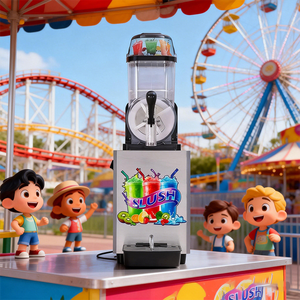 Machine <span class=keywords><strong>à</strong></span> Granita Commerciale 12L/24L/36L – Distributeur de <span class=keywords><strong>Jus</strong></span> Électrique pour Boissons Glacées, <span class=keywords><strong>Smoothies</strong></span> <span class=keywords><strong>et</strong></span> Margaritas – 1, 2 ou 3 Réservoirs - Product Image 1