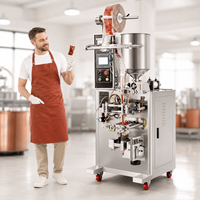 Machine d'emballage de sachets à 4 soudures latérales pour sauces et pâtes, capacité de 1 à 10 g, 60 à 80 sachets/minute, en acier inoxydable