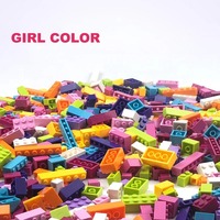 Coloré 500 pièces en plastique bricolage bloc de construction ensemble éducatif Construction modèle jouet pour garçons filles en vrac classique brique jouet pour enfants