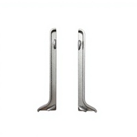 Accessoires décoratifs en alliage d'aluminium à clipser : Plinthe métallique, embout de jonction d'angle intérieur/extérieur