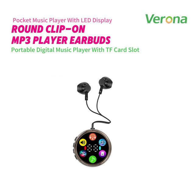 Neckband Earphones LED Touch Screen AI Voice Control IPX-4 Waterproof Over 20 Hours Playtime Wireless TF Card Sports