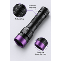 Lampe torche UV 365nm MINI en alliage d'aluminium, lumière noire, usage industriel, Z16, qualité professionnelle, LED haute puissance, USB, étanche