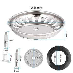 WSY Hot 78mm Stainless Steel Kitchen <b>Sink</b> Strainer Stopper Waste <b>Plug</b> <b>Sink</b> Filter Deodorization Type Basin <b>Sink</b> Drain - Product Image 2