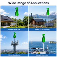 Éolienne spirale universelle polyvalente à axe vertical de 8 kW, idéale pour les stations de télécommunications et les cabanes hors réseau