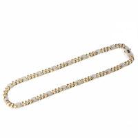 Collier Cuban Link Iced Out en laiton plaqué or et rhodium, pavé de zircone cubique, fermoir en émail noir, chaîne Hip Hop, cadeau OEM