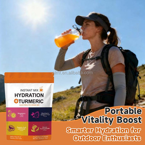 Instant Mix Hydratatie Kurkuma Elektrolyt Drink Mix 4 Smaken 16 Pakjes Vitaminen C & D + Zink Curcumine Poeder Kruidensupplementen - Product Image 3