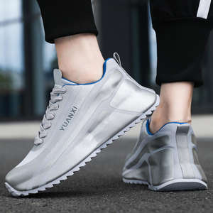 2026 Men's Sporty Casual Lace-up <b>Shoes</b> Breathable Mesh Fabric Anti-Slip Platform Design Flexible Fashionable for <b>Cushion</b> - Product Image 6