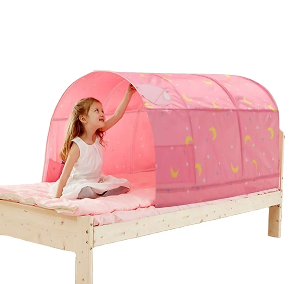 행복한 천막 공간 별 아이를 위한 침대 천막 소년 소녀를 위한 휴대용 놀이 천막 게임 집