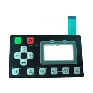 Interruptor de teclado de membrana de ventana transparente LCD