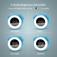 Despertador con luz LED inteligente para niños, despertador, amanecer y Noche