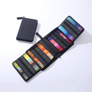 Stylos marqueurs professionnels à double pointe pour la calligraphie, ensembles <span class=keywords><strong>de</strong></span> stylos à pointe fine double pour la calligraphie chinoise - Product Image 6