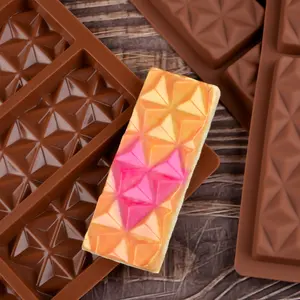 Zerbrechen Schokoladen formen Silikon tiefe Schokoriegel formen Pyramiden form Silikon formen für große Wachs schmelzen