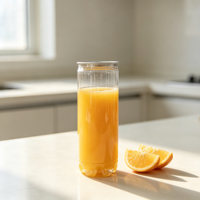 Offre Spéciale – Bouteilles Cylindriques Transparentes en PET de 300 ml avec Logo Personnalisé et Couvercle Facile à Ouvrir pour Boissons Gazeuses, Jus, Thé et Pâtisseries