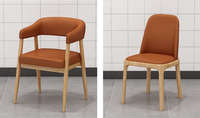 Chaise de table de restaurant occidental Combinaison de nouilles Barbecue Snack Burger Teahouse Booth Sofa pour villa et salle à manger Matériau en bois