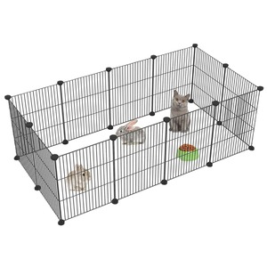 Clôture pour animaux de compagnie Shui Zhi Lan, rectangulaire, facile à assembler, cage pour chat et chien d'intérieur, pliable, petite et moyenne taille - Product Image 5