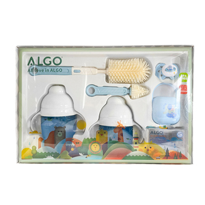 ALGO 2026 Nouvelle Arrivée Ensemble d'alimentation pour bébé Sans BPA Silicone de qualité alimentaire Ensemble cadeau pour nouveau-né - Product Image 1