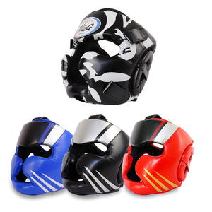 <span class=keywords><strong>Casque</strong></span> de <span class=keywords><strong>boxe</strong></span> pour adultes et enfants avec double visière Sanda Head Protection Muay Thai Cover Mask Removable for Fighting Competitions - Product Image 6