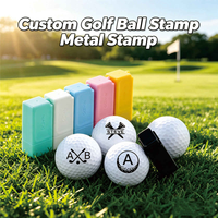 Sceau métallique personnalisé pour balle de golf, sceau de marquage de balle de golf avec logo et nom personnalisés, sceau de golfeur personnalisé remplissable et réutilisable