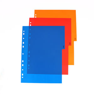 Fournisseurs <span class=keywords><strong>de</strong></span> papeterie Foska <span class=keywords><strong>Séparateur</strong></span> <span class=keywords><strong>de</strong></span> fichiers en gros Onglets transparents et colorés Diviseur d'insertion en PP pour reliure à anneaux - Product Image 3