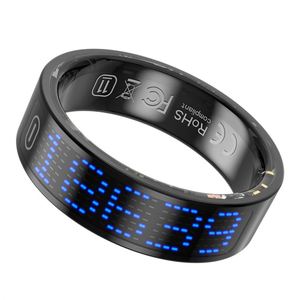Anneau intelligent avec écran numérique 24H, en acier inoxydable, surveillance de la fréquence cardiaque, suivi de la santé, compteur de pas, suivi sportif, contrôle par application - Product Image 5