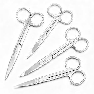 กรรไกรตัดผ้าก๊อซทางการแพทย์สแตนเลส กรรไกรผ่าตัดศัลยกรรมตกแต่งผิว กรรไกรผ่าตัดตา กรรไกรตรง/โค้ง - Product Image 1