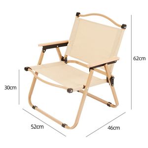 Chaise pliante portable en acier Kermit pour l'extérieur, idéale pour le camping, les pique-niques et les parcs - Product Image 1
