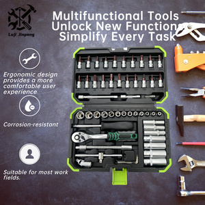 53PCS2 Bộ dụng cụ hoàn chỉnh bằng thép Chrome Vanadium, tay cầm ba màu, 72 răng, mạ niken ngọc trai, kèm hộp đựng - Product Image 2