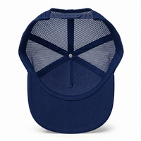 Casquette de camionneur respirante en maille à 6 panneaux avec logo en cuir personnalisé OEM de haute qualité pour la pêche et la chasse en extérieur