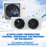 Unité de réfrigération monobloc à décharge latérale automatique à économie d'énergie, unité de condensation refroidie par air, commerciale, écologique