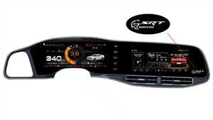 UPSZTEC 24.6 pouces double écran LCD tableau de bord compteur de vitesse Cluster Center Android écran pour Dodge Challenger <span class=keywords><strong>SRT</strong></span> <span class=keywords><strong>Hellcat</strong></span> 2010-2023 - Product Image 2