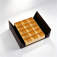 Boîte cadeau personnalisée recyclable à double porte avec compartiments en carton pour l'emballage de chocolats de luxe