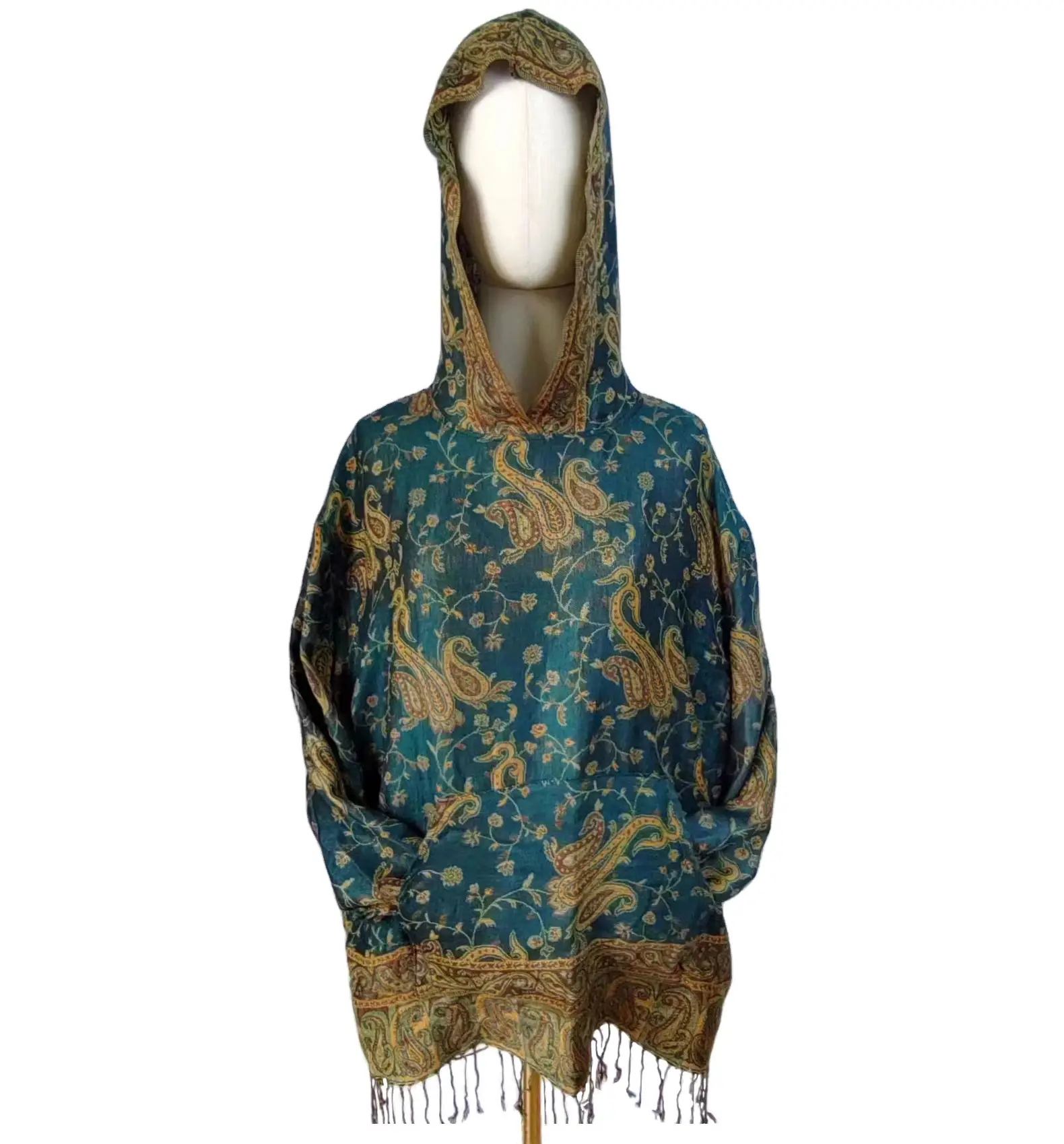 Bester Verkauf Unisex Paisley Hoodie Pashmina Viskose Hoodie Ethnische Stile Vintage Farbe Hoodie
