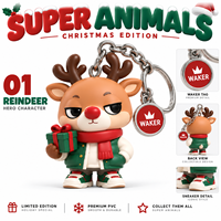 Waker, fabricant depuis plus de 20 ans, porte-clés 3D personnalisés, porte-clés de Noël pour collection, ensemble de porte-clés, figurine, jouet