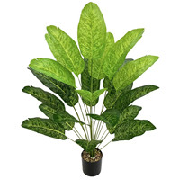 Bonsaï artificiel unique et élégant de 90 cm à 24 feuilles, grand format en plastique vert pour une décoration intérieure unique