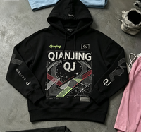Sweat à capuche oversize en nylon imperméable, fermeture éclair intégrale dissimulée, vert délavé au soleil, fonctionnel, épaules tombantes, coupe ample, coupe-vent