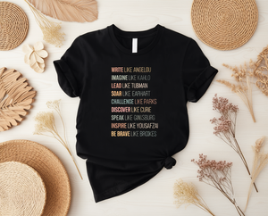 T-shirt da donna ispiratrice 100% cotone girocollo a maniche corte vestibilità regolare casual per tutte le stagioni con stampa a lettere - Product Image 2