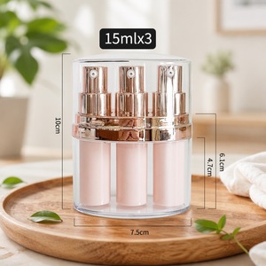 Ensemble d'emballages cosmétiques, tube cosmétique, contenant de lotion de luxe, flacon pompe sans air 15 ml - Product Image 3