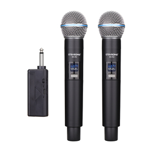 SH-R2 xách tay cardioid Microphone có thể sạc lại phổ FM điều chế máy tính để bàn karaoke mic kim loại phát thanh truyền hình hộp - Product Image 1