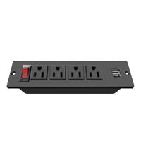 20W PD Hızlı Şarjlı Tip C Girişli 4 AC Prizli 2 USB Portlu 125V Anma Gerilimli ABS Mobilya Uzatma Prizi Topraklamasız Güç Soketi (ABD)