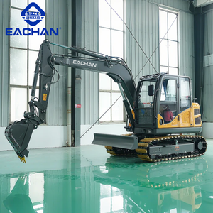 Spedizione gratuita Euro 5 Diesel 6.5 Ton escavatore macchina da costruzione cingolo pesante Bagger paesaggistica gomma forte scavatrice - Product Image 3