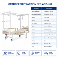 Lit de traction orthopédique manuel, lit d'hôpital, cadre de traction pour le dos et les genoux, lit de soins infirmiers, lit médical pour personnes âgées, soins intensifs, OEM