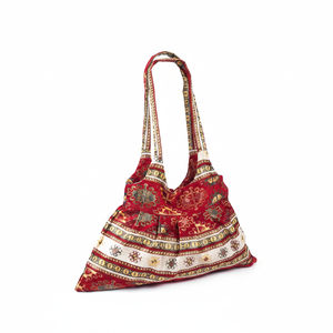 ถุงจีบกับโอเรียนเต็ลตุรกีสีแดงครีม Kilim ลายผ้าจากตุรกี - Product Image 2