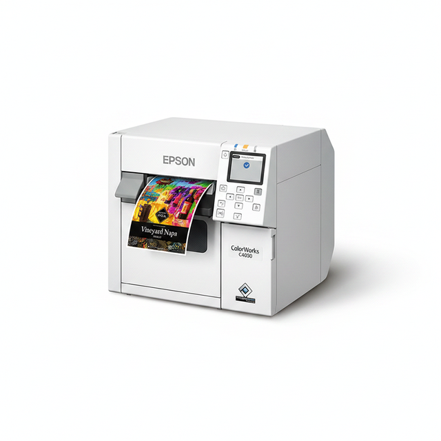 CW-C4030 Color Label Printer Desktop Pigment Ink Label Maker for Healthcare Beverage Food Bottle Label with Automatic Cutting