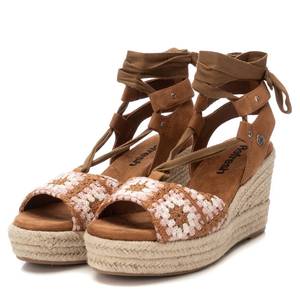 Sandalias de Plataforma con Cuña para Mujer, Color Beige, Modelo 172792, Estilo Verano - Product Image 4