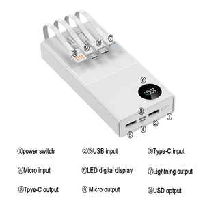 แบตสำรองชาร์จเร็<span class=keywords><strong>ว</strong></span>22.5W 10000mAh สำหรับโทรศัพท์พร้อมสายชาร์จเร็<span class=keywords><strong>ว</strong></span>4 in 1แบบพกพา20000mAh สำหรับเป็นของข<span class=keywords><strong>ว</strong></span>ัญ - Product Image 4