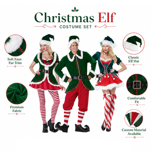 Disfraces <span class=keywords><strong>de</strong></span> Navidad para Parejas, <span class=keywords><strong>Disfraz</strong></span> <span class=keywords><strong>de</strong></span> Duende Verde <span class=keywords><strong>de</strong></span> Papá <span class=keywords><strong>Noel</strong></span>, Trajes para Fiestas <span class=keywords><strong>de</strong></span> Navidad - Product Image 3