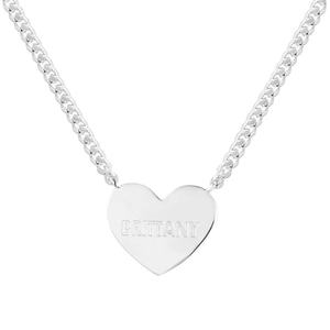 Gargantilla de Corazón Bañada en Oro de Acero Inoxidable con Colgante de Corazón Personalizable en Blanco para Grabar - Product Image 3