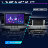 Radio Mobil Junsun Carplay Android Auto untuk Peugeot 508 508SW 2011-2018, Pemutar DVD Mobil untuk Peugeot 508, Radio Stereo Multimedia Mobil