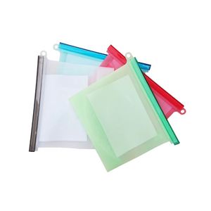 Storage <b>Bags</b> Custom Service <b>Silicone</b> Food <b>Bag</b> 1500ml BPA Free Leak Proof <b>Freezer</b> Safe Reusable Meal Prep Snack Organizer - Product Image 2